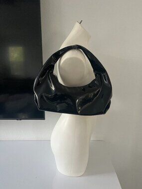 Mango Black Patent Bag